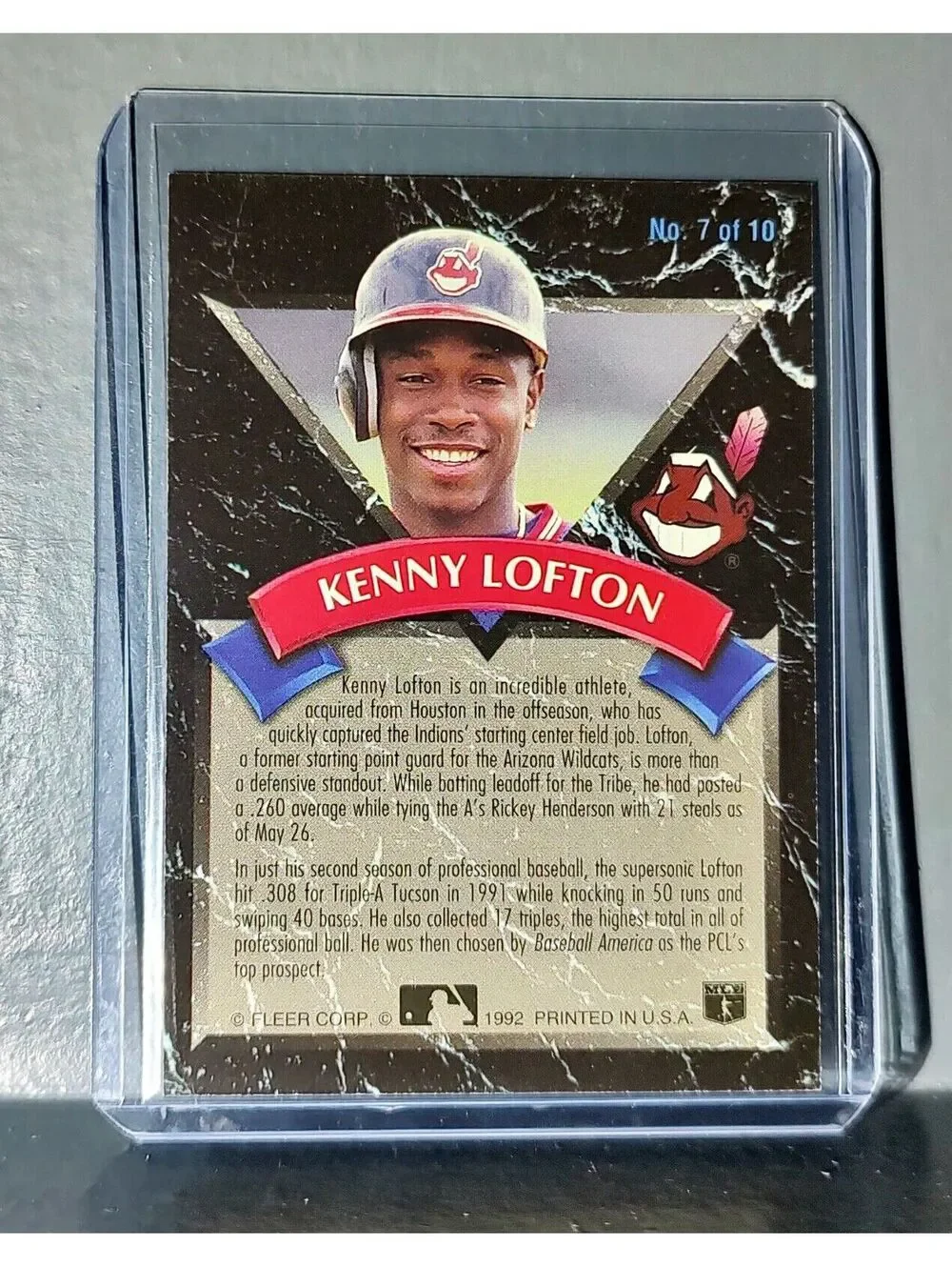 1992 Kenny Lofton Fleer Ultra Baseball Card #7 All-Rookie Team